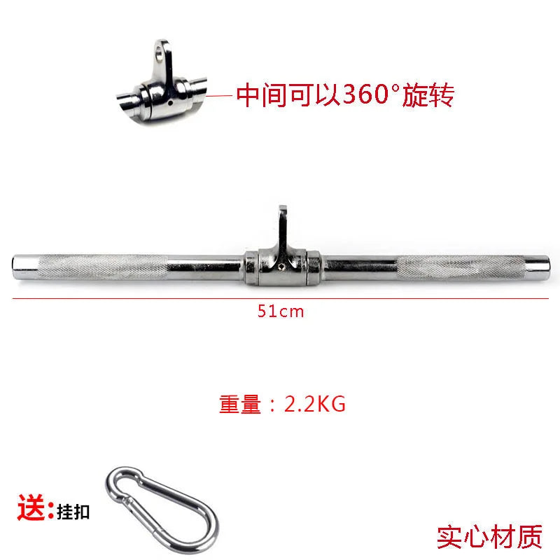Unisex Universal Cable Attachment Tricep Press LAT Pulldown V Handle Rotation Weight Machine Accessories Pulley Rot Rope 45.5cm