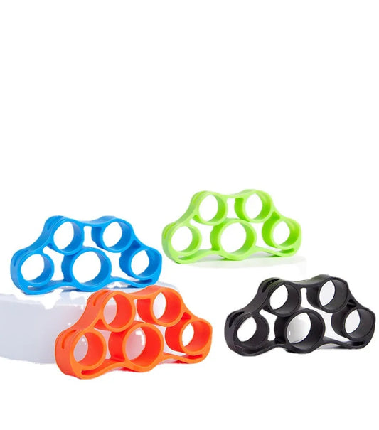 Anti-Slip Circular Silicone Five Finger Pulling Device 6-Piece Set Light/Medium/Heavy Resistance Hand Rehabilitation Hand