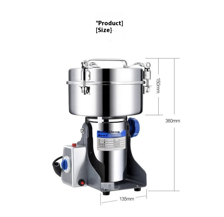 Kitchen Stainless Steel Ultra-Fine Pulverizer Household Electric Grinding Machine Blenders for Medicinal Materials Grains