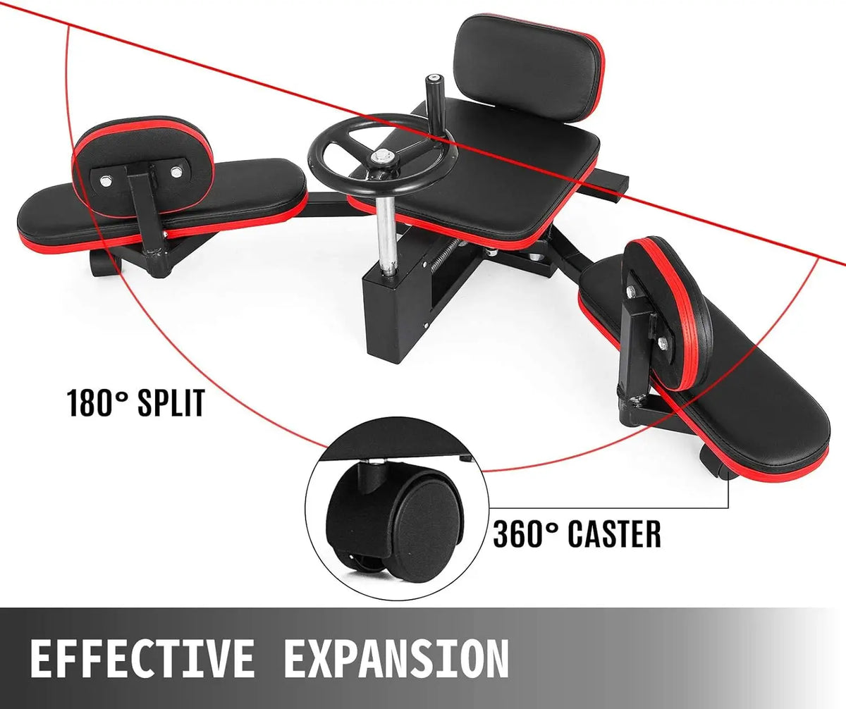 Ebest Heavy-Duty 330LBS Pro Foldable Leg Stretcher Home Gym Machine Stainless Steel Foam ABS PP CN Plug Improved Leg Flexibility