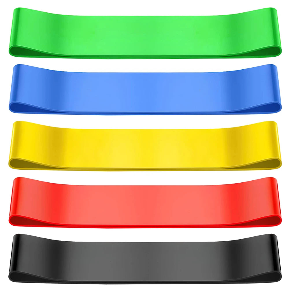 Wholesale Set of 5 Durable Hip Resistant TPE Tube Bands Gym Yoga Loop Exercise Fitness Elastic Resistance Bands Working Kit