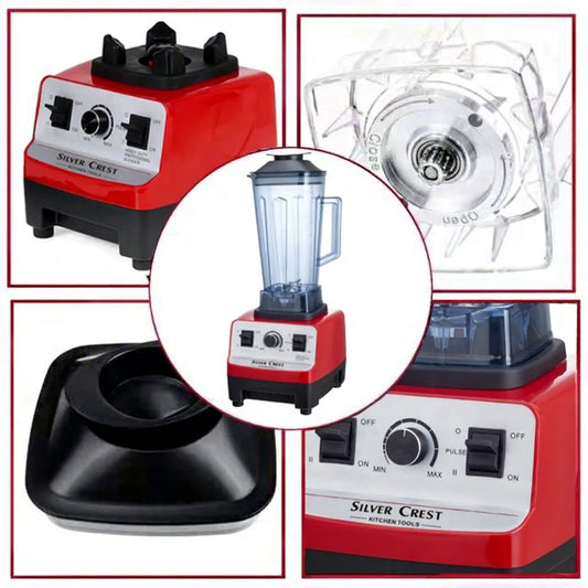 Silver crest Blender 5500W Large Power 2 in 1 Smoothies Maker Commercial Blender with Grinder Cup Double Cup Blender