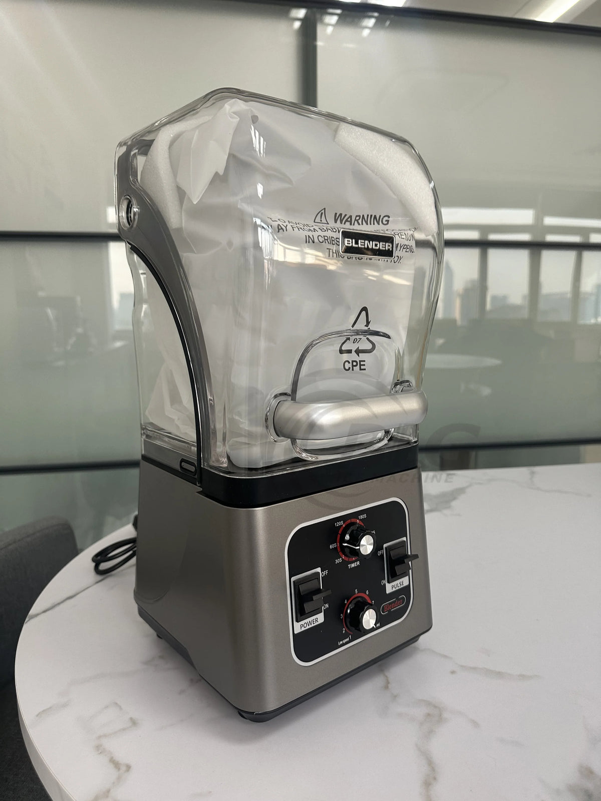 BLG Intelligent Commercial Blender 1.8L Juice Bar for Home Hotel Use Ice Crush Jug Soundproof Cover Electric Power Source