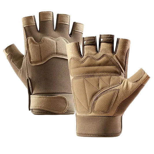 Custom Logo Half Finger Leather Unisex Outdoor Gym Gloves for Weightlifting Bodybuilding Fitness Workout