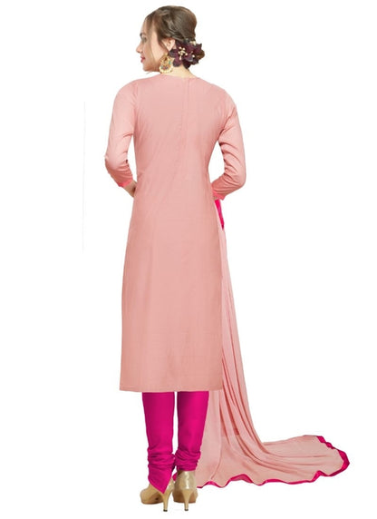 Generic Women's Cotton Salwar Material (Pink,