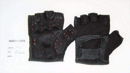 KHASON GOOD QUALITY TACTICAL PU BLACK BUTTON CLOSURE NON-SLIP GLOVES FINGERS WATERPROOF WINTER SPORTS BODYBUILDING WEIGHT