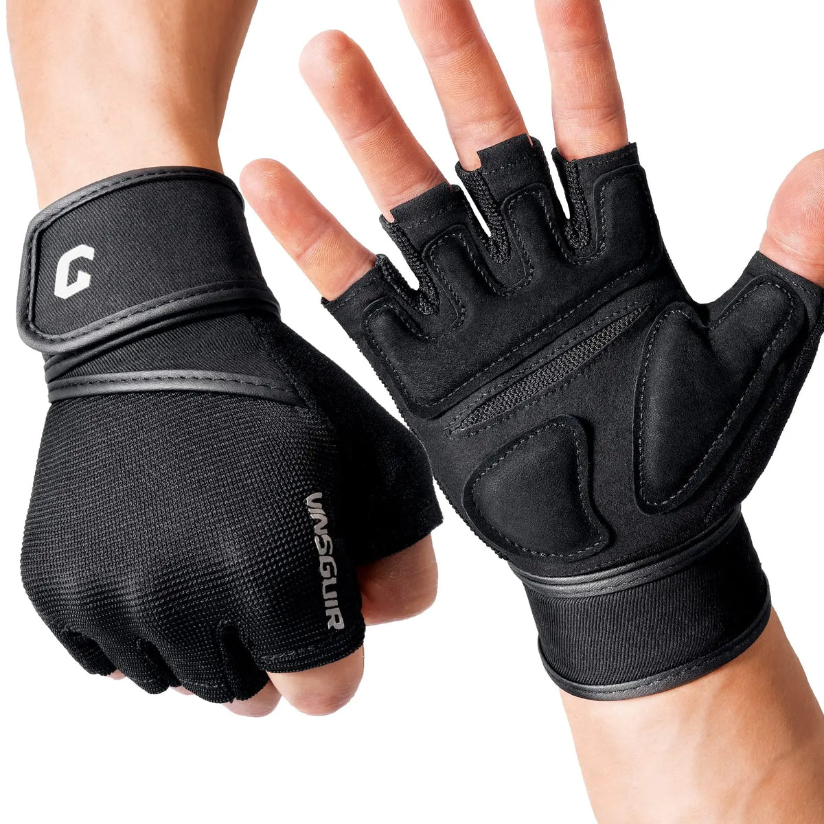 Wrist Support Silicone Gel Padding Protection Gym Fitness Weightlifting Gloves