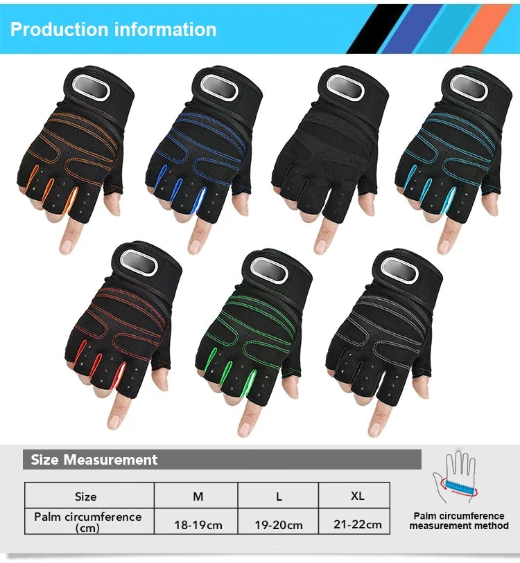 Wholesale Breathable Half Finger Gym Gloves for Men, Fitness, Weight Lifting, Cycling, Sports, Workout & Racing Gloves,