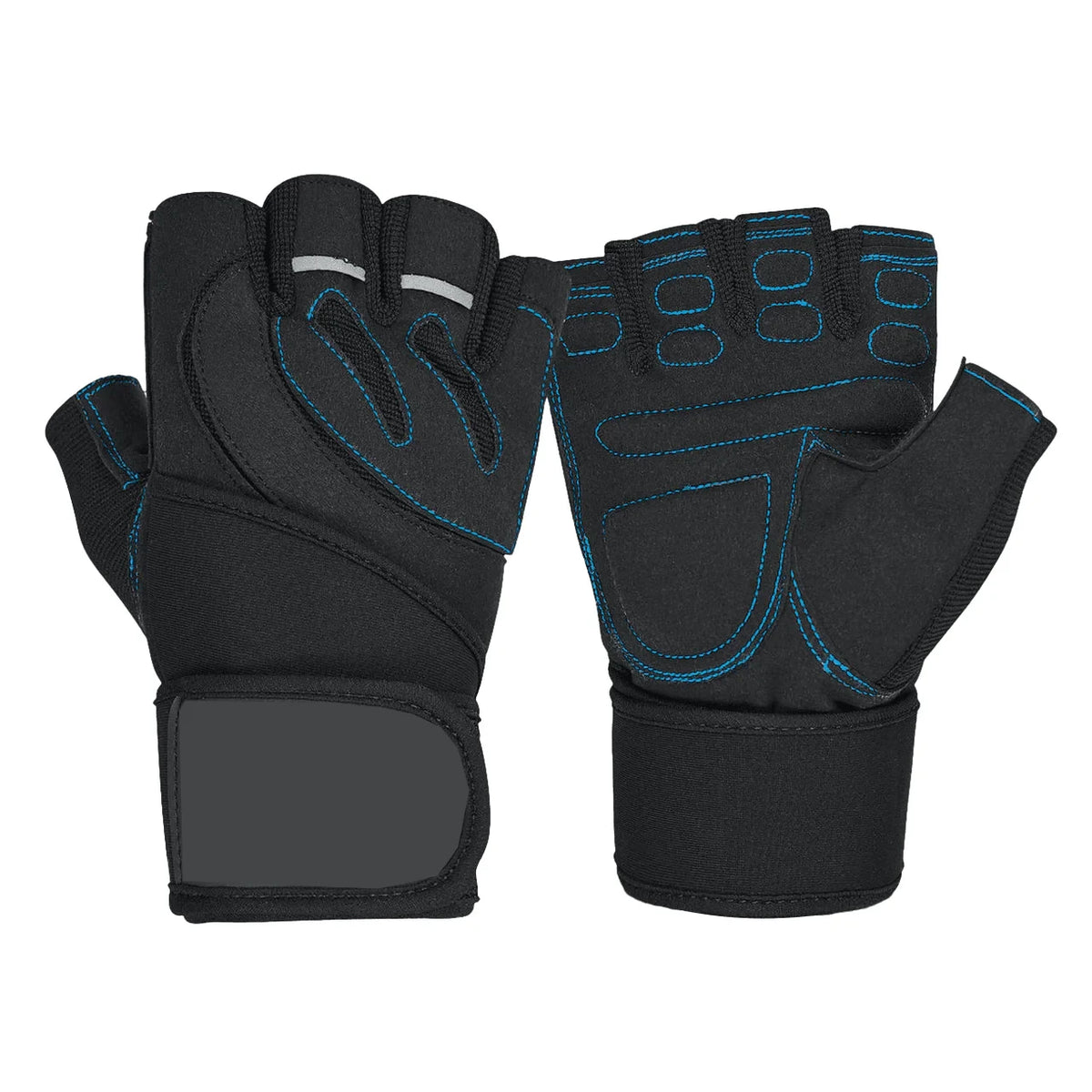 Wrist Support Silicone Gel Padding Protection Gym Fitness Weightlifting Gloves