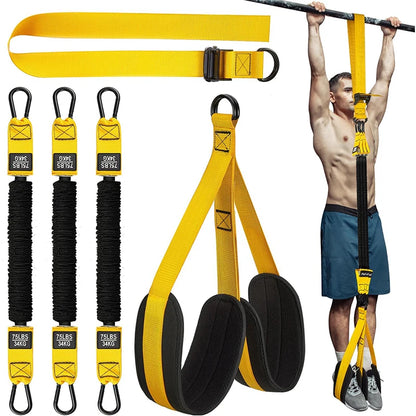 Heavy Duty Latex Assisted Pull up Bands Adjustable Weight/Size Anti-Slip High Elasticity Core Exercise Feet Mats