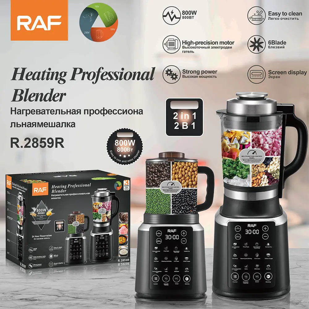Programmed Blender Juicer Kitchen Ice Crusher Soybean Milk Electric Smoothie Blender Cooking Blender for Baby Food Soup