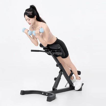 Foldable Steel Roman Chair for Sports & Entertainment Effective Waist and Hip Training Exercise Develops Muscles