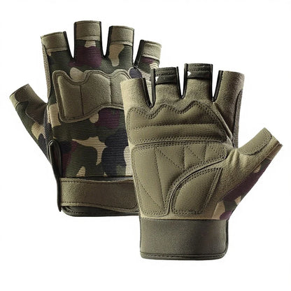 Custom Logo Half Finger Leather Unisex Outdoor Gym Gloves for Weightlifting Bodybuilding Fitness Workout
