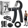 Portable Adjustable 5-Pack Hand Grip Strengthener Trainer Wrist Finger Stretcher Fitness Grip Ball Resistance Set for Wrist