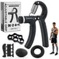 Portable Adjustable 5-Pack Hand Grip Strengthener Trainer Wrist Finger Stretcher Fitness Grip Ball Resistance Set for Wrist
