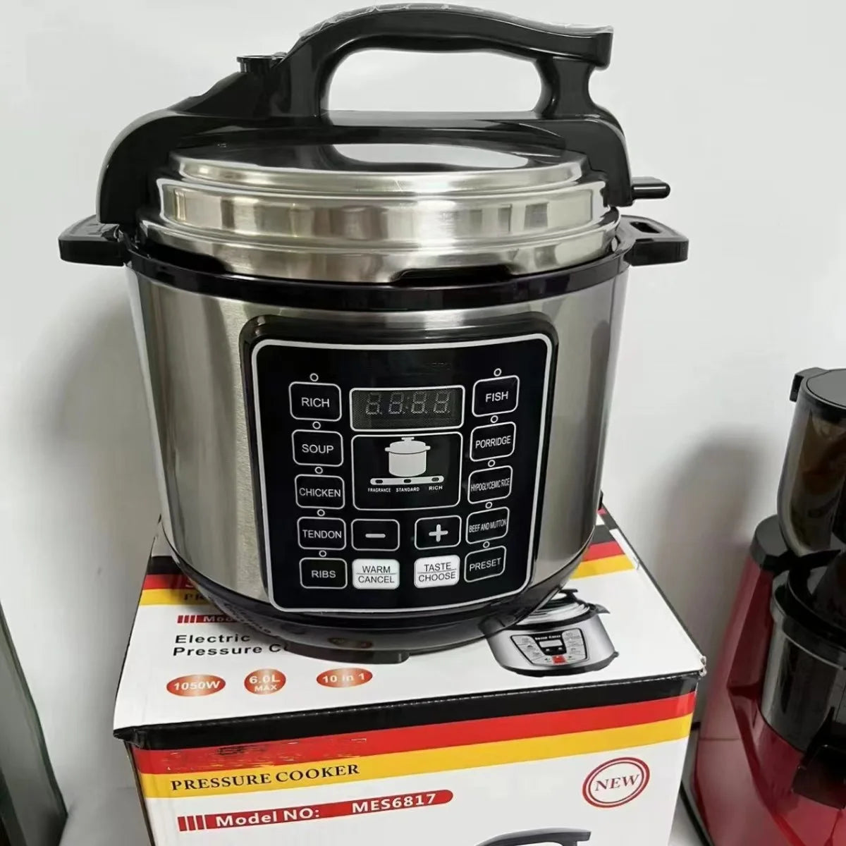 Household High Voltage Rice Cooker English 6L Large Capacity Electric Pressure Cooker Stew Soup Pressure Cooker