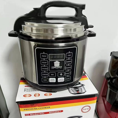 Household High Voltage Rice Cooker English 6L Large Capacity Electric Pressure Cooker Stew Soup Pressure Cooker