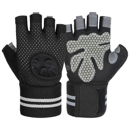 Unisex Half-Finger Training Gloves for Fitness Weight Lifting Workout-Sports Gym Gloves for Men Women for Home Outdoor Training