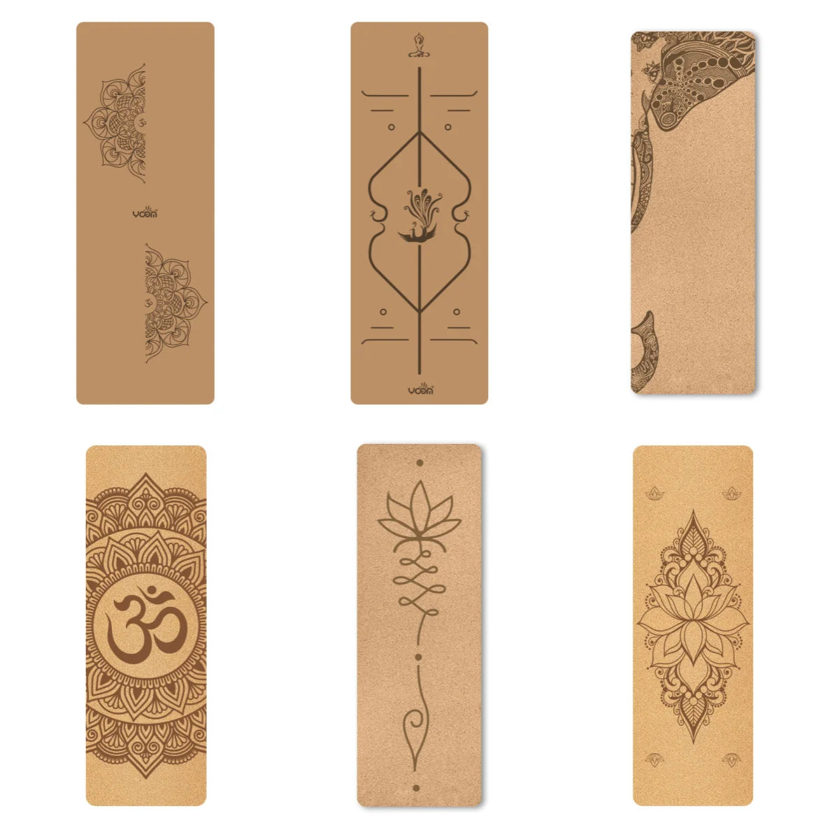 Wholesale 5-10mm Thick Eco-Friendly Cork Yoga Mat Custom Printed Pilates Gym Fitness Non-Slip Surface Rectangle 183cm