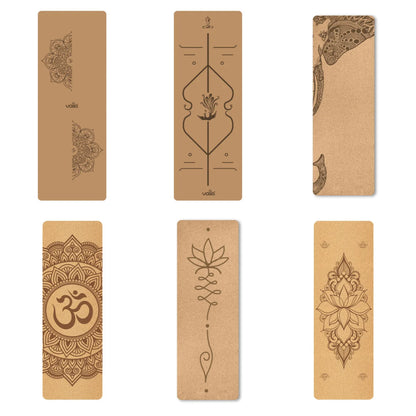 Wholesale 5-10mm Thick Eco-Friendly Cork Yoga Mat Custom Printed Pilates Gym Fitness Non-Slip Surface Rectangle 183cm