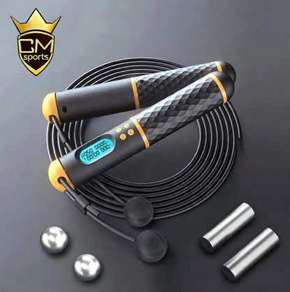 CHENGMO SPORTS Custom Heavy Smart Weight Loss Smart Skipping Jump Rope Counter Speed Digital Skip Rope Adjustable Cordless Skip