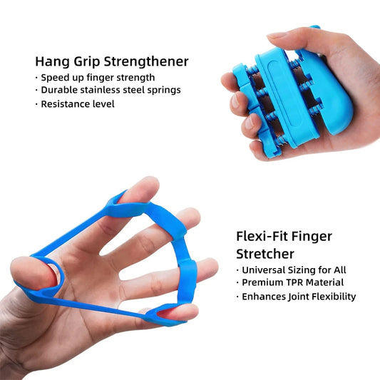 Portable Adjustable 5-Pack Hand Grip Strengthener Trainer Wrist Finger Stretcher Fitness Grip Ball Resistance Set for Wrist