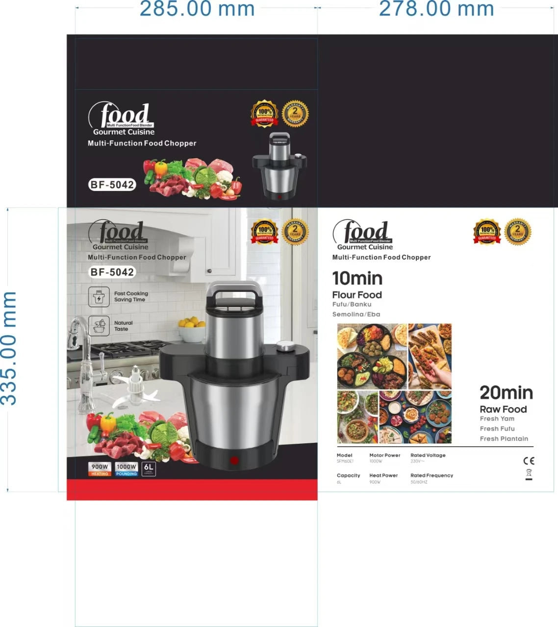 All-Purpose Portable Blender for Household and Hotel Use for Fufu Meat Grinding and Food Cooking Hot Kitchen Swallow Maker