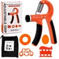 Portable Adjustable 5-Pack Hand Grip Strengthener Trainer Wrist Finger Stretcher Fitness Grip Ball Resistance Set for Wrist
