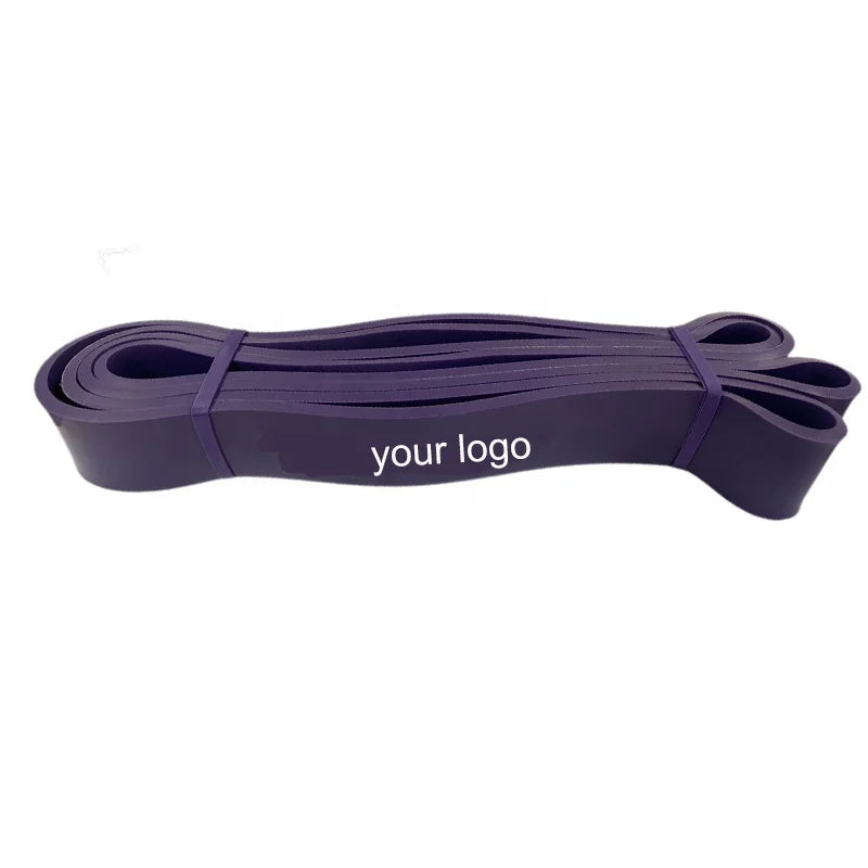 35KGS Purple Natural Latex Exercise Band 77LBS Ultimate Range of Resistance Loop Gym Fitness Training Set Made of Nylon Rubber