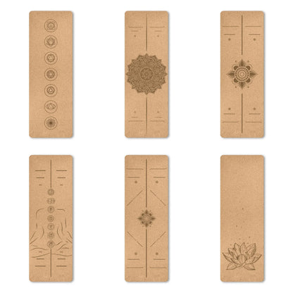 Wholesale 5-10mm Thick Eco-Friendly Cork Yoga Mat Custom Printed Pilates Gym Fitness Non-Slip Surface Rectangle 183cm