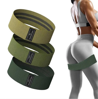 New Arrival Zakerda ZK0307 Custom Logo Durable Green Polyester Fabric Latex Hip Loop Booty Resistance Bands Set for Home Gym
