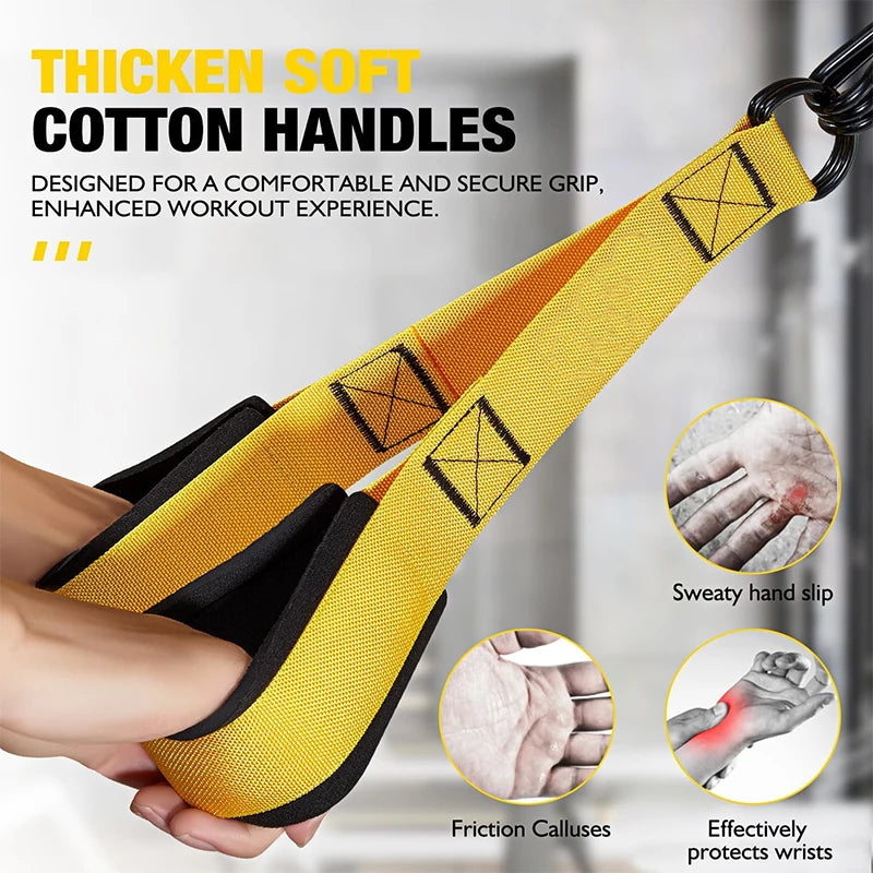 Heavy Duty Latex Assisted Pull up Bands Adjustable Weight/Size Anti-Slip High Elasticity Core Exercise Feet Mats