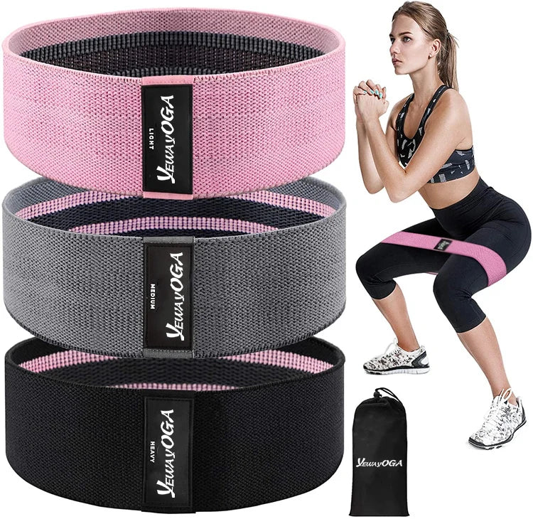 Yewayoga New Arrival Resistance Band Fitness Workout Rope Booty Bands Custom logo Customized Color Hip Resistance Band Set