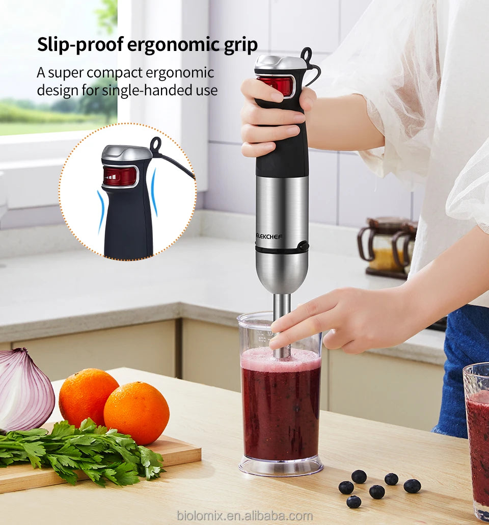 Multifunction 5 in 1 Electric Immersion Mixer Food Processor Chopper Portable Hand Mixer Mini Blender 1200W Ice Smoothie Maker