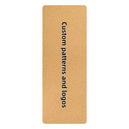 Wholesale 5-10mm Thick Eco-Friendly Cork Yoga Mat Custom Printed Pilates Gym Fitness Non-Slip Surface Rectangle 183cm