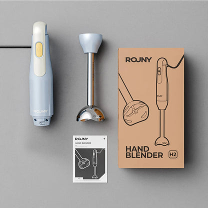 Stainless Steel Hand Mixer Single Rod Copper Motor Immersion Blender Anti-Splash Design for Soup Baby Food
