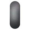 Carmine Lafite Red Non Slip Custom Print Round End Capsule Arch Oval Shape PU Rubber Yoga Mat With Laser Etched Alignment Logo