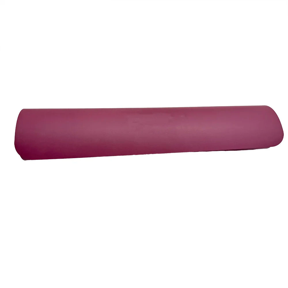 Carmine Lafite Red Non Slip Custom Print Round End Capsule Arch Oval Shape PU Rubber Yoga Mat With Laser Etched Alignment Logo