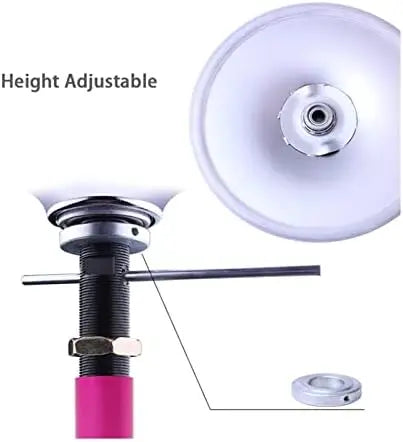 Static Pink Polished Steel Portable Dance Pole Removable Fitness Exercise Aerial Tube Home Apartment Club HM HM-594