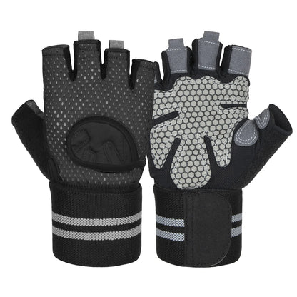 Unisex Half-Finger Training Gloves for Fitness Weight Lifting Workout-Sports Gym Gloves for Men Women for Home Outdoor Training