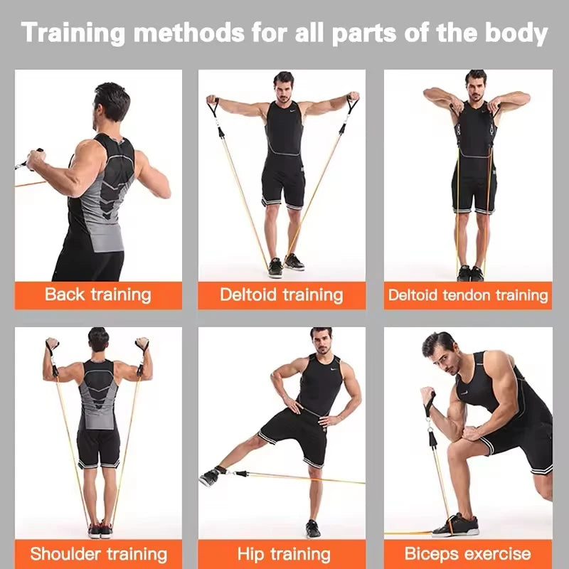 Exercise Bands Resistance Bands  Men and Women Fitness Strength Training Home Gym Equipment Strength Training