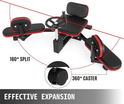 Ebest Heavy-Duty 330LBS Pro Foldable Leg Stretcher Home Gym Machine Stainless Steel Foam ABS PP CN Plug Improved Leg Flexibility