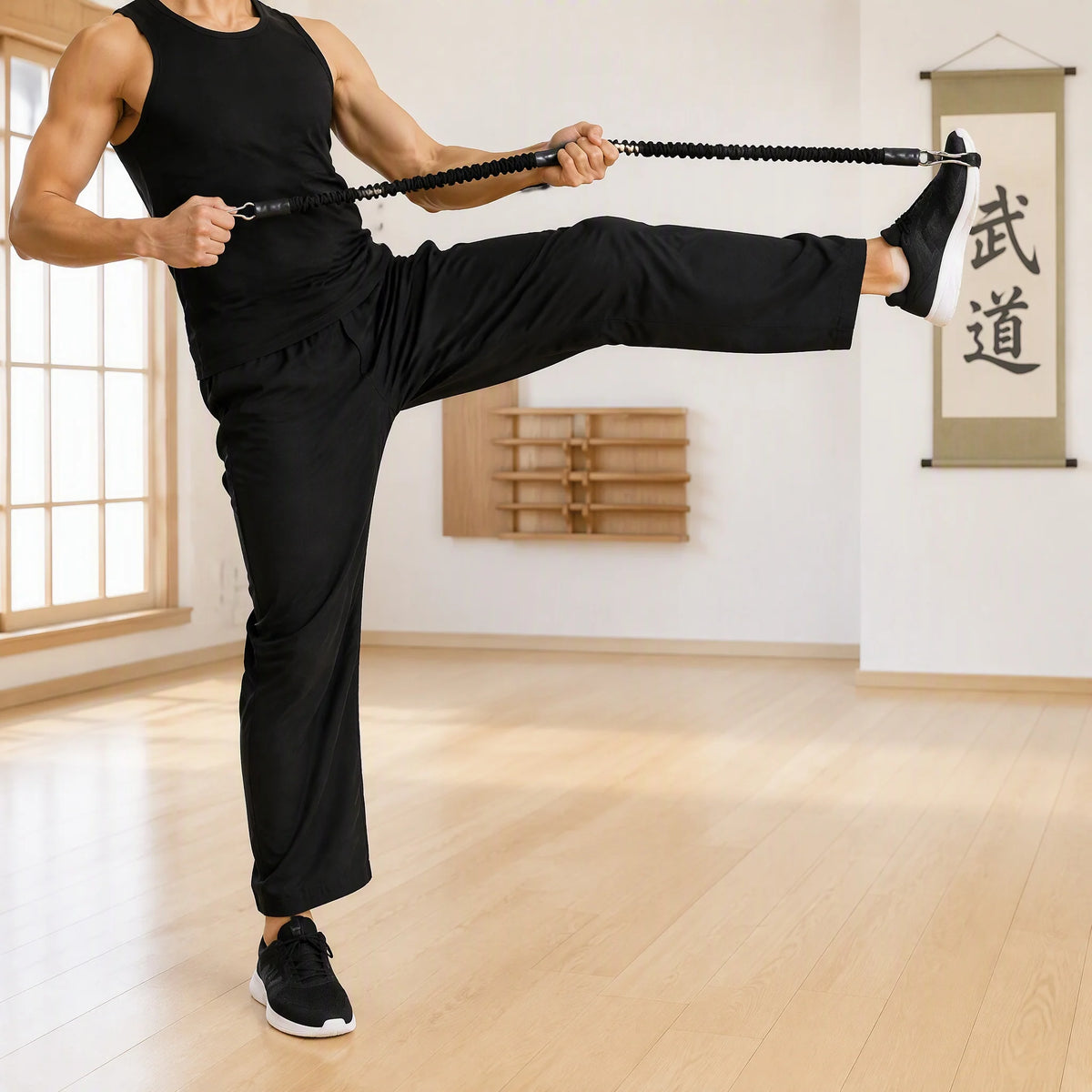 Single-strand Latex Resistance Band NBW-tls030 Indoor Training Taekwondo High Kicks Track Field Explosive Power Development