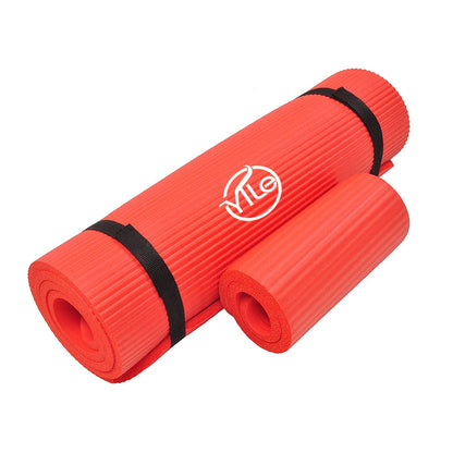 NBR Quilted Personalised Yoga Mat Outdoor with Carrying Strap Knee Pad Outdoor