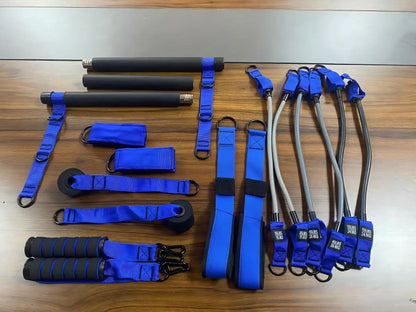 270 Lbs Complete Pilates bar Kit Home Multi-functional Auxiliary Equipment Yoga Resistance Band Fitness bar