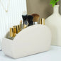 Custom Logo PU Leather Remote Control Storage Box 5 Compartments for Home Office Desktop Pen Holder Living Room Cosmetic Box