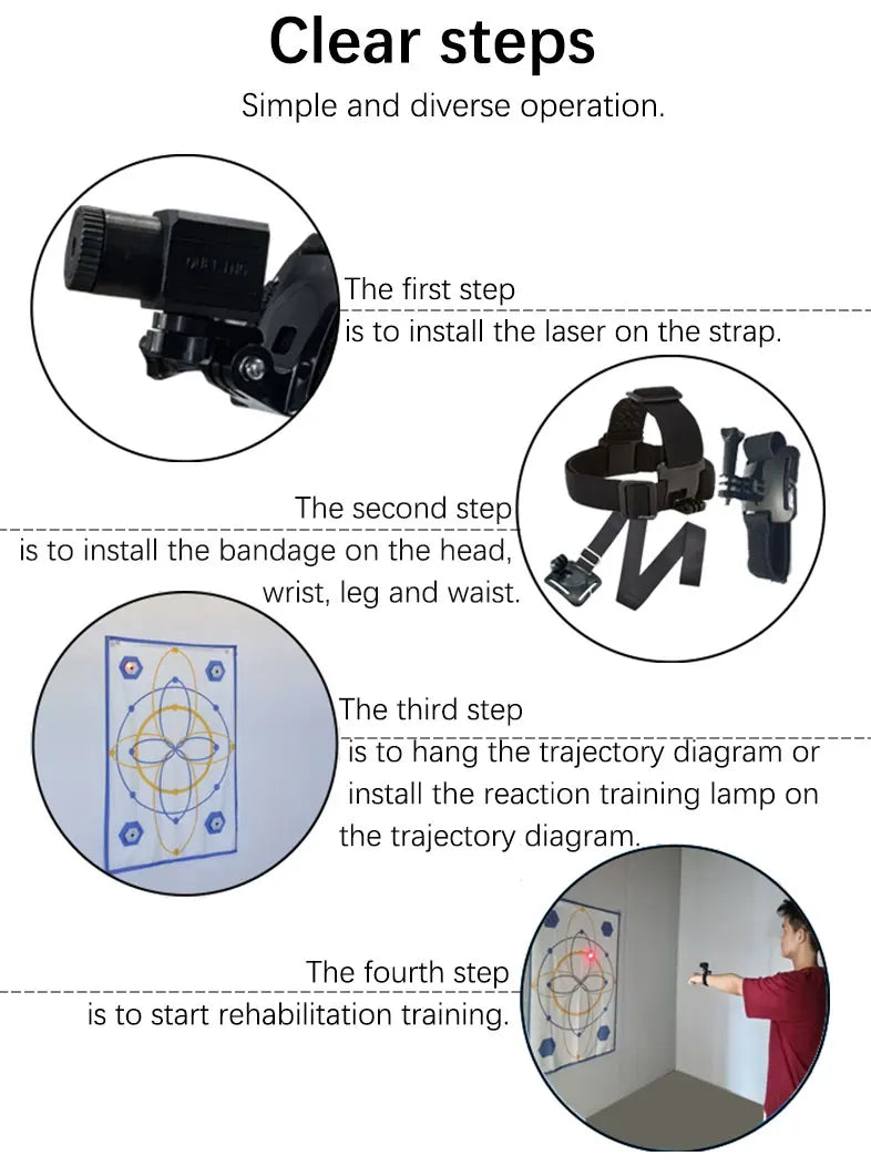 Multi-Functional Sports Entertainment Laser Motion Sensing Head Waist Limb Dynamic Neural Rehabilitation Training Equipment 2