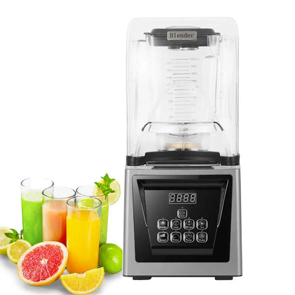 Super Silent Commercial Heavy-Duty Blender Sound Reducing Multifunctional Touchpad Controls