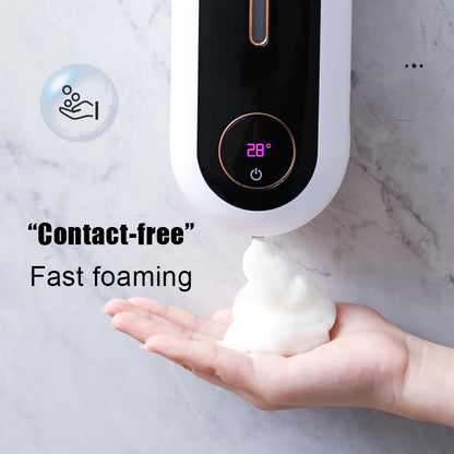 Automatic Rechargeable Electric Foam Soap Dispenser Wall Mount Auto Sensor Smart Touchless Soap Dispenser for Kitchen Bathroom