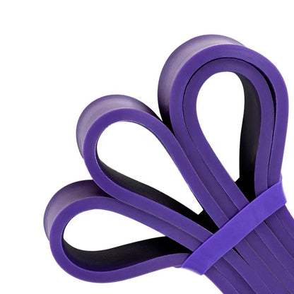 35KGS Purple Natural Latex Exercise Band 77LBS Ultimate Range of Resistance Loop Gym Fitness Training Set Made of Nylon Rubber